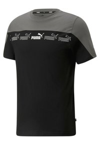 Puma - AROUND THE BLOCK  - T-shirt con stampa - black castlerock Immagine in miniatura 1