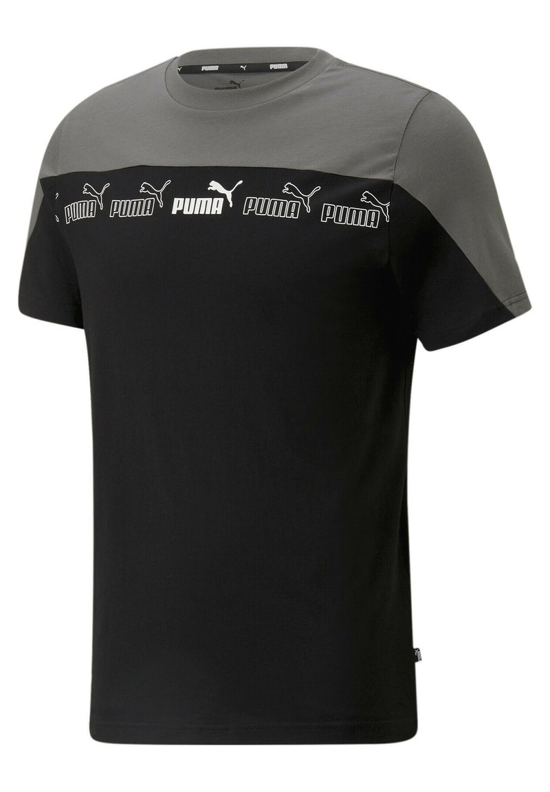 Puma - AROUND THE BLOCK  - T-shirt con stampa - black castlerock, Ingrandire