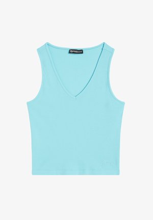 Freddy SLIM FIT IN CON SCOLLO A V - Top - blue radiance