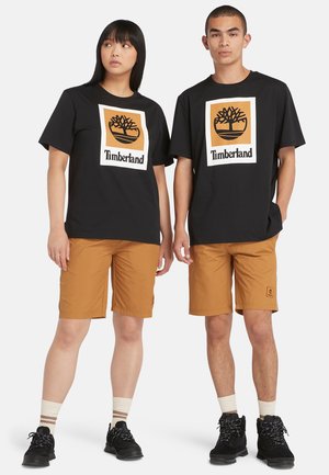 Timberland SHORT SLEEVE - Print T-shirt - black