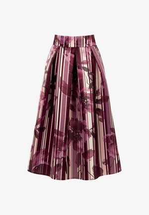 Rinascimento, GONNA FANTASIA_FIORI - Gonna a campana - var red bordeaux
