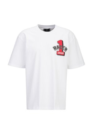 OVERSIZED TAMARO RACING - T-Shirt print - white