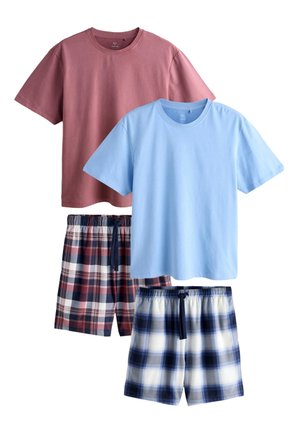 Next REGULAR FIT - COSY SHORT SLEEVE SET 2 PACK - Conjunto de pijama - blue  mauve purple
