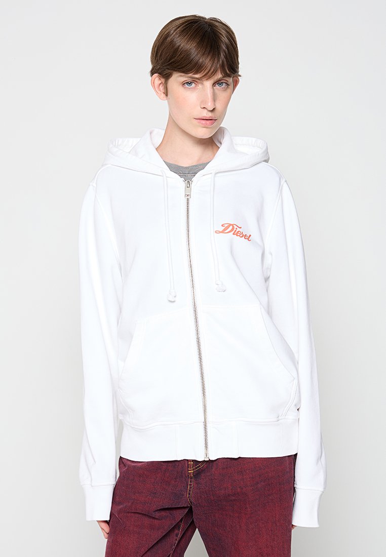 Diesel Sweater met rits wit