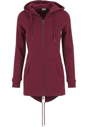 Felpa con zip - bordeaux