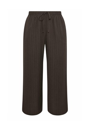 Yours Clothing, WOMEN'S WIDE LEG TROUSERS - Pantalon classique - chocolate