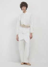 Calliope MANICHE A PALLONCINO - Hemdbluse - bianco lana