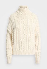 CABLE-KNIT TURTLENECK SWEATER - Jersey de punto - mascarpone cream