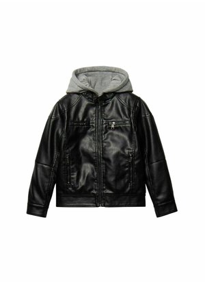 Chaqueta de cuero sintético - black