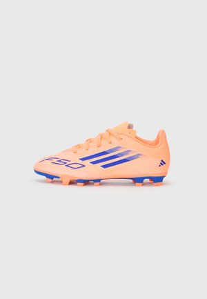 F50 CLUB UNISEX - Ghete de fotbal pentru teren tare - beam orange/lucid blue/white