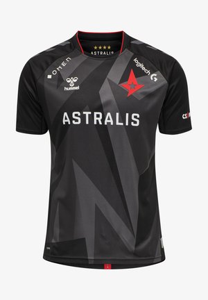 Hummel ASTRALIS GAME JERSEY S/S - T-shirts print - black w/logo