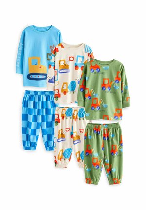 Next, LONG SLEEVE OVERSIZED PYJAMAS 3 PACK SET - Nachtwäsche Set - bright digger