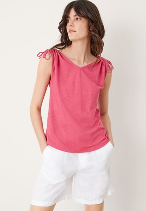 MIT TUNNELZUG AM ARM - Basic T-shirt - magenta