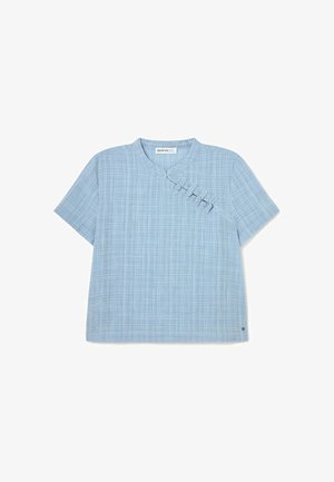Brownie, BLUSA DETALLE JAPONÉS CUADROS - Blusa - azul claro