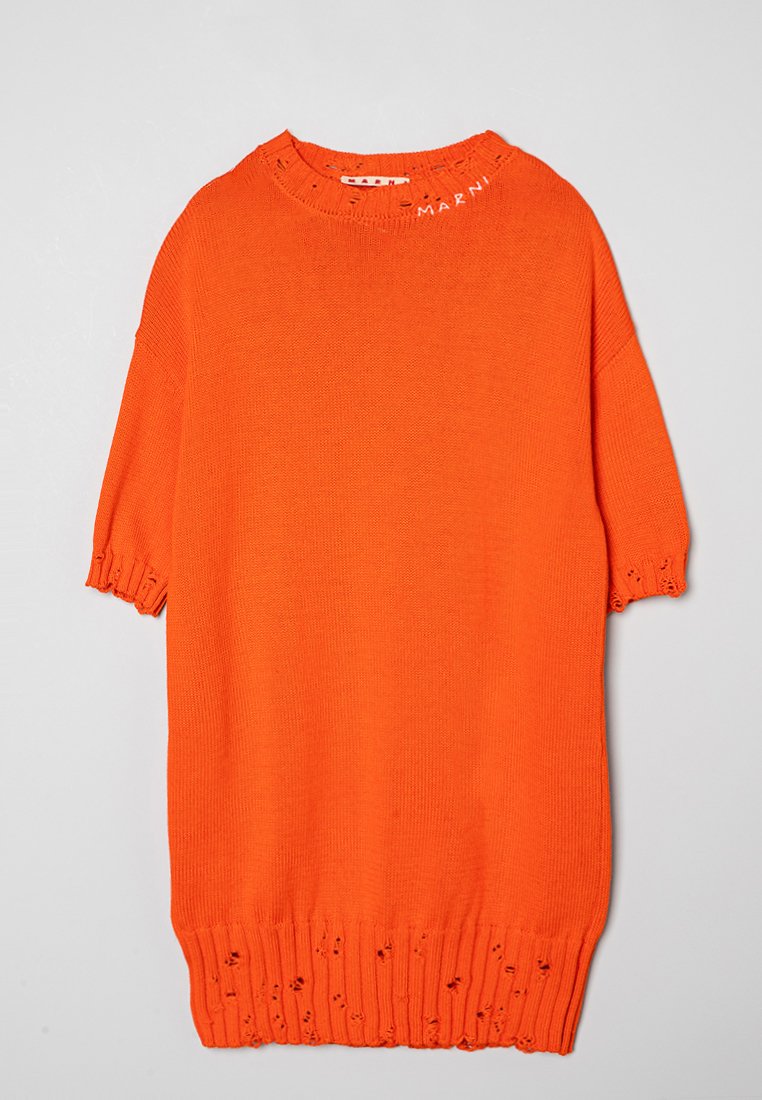 Marni Gebreide jurk oranje Marni Gebreide jurk oranje