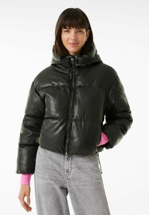 PUFFER WITH HOOD - Winter jacket - black