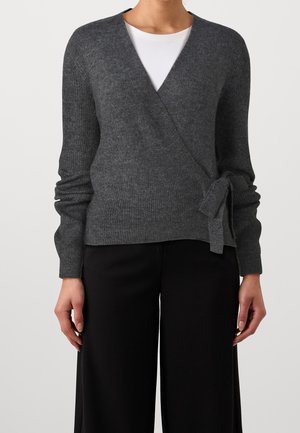 Strickjacke - mottled grey