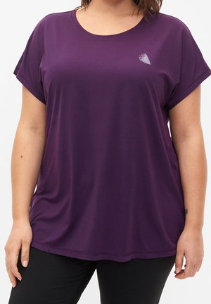 T-shirts basic - mottled dark purple