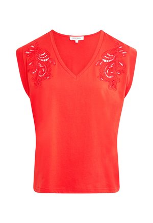 Morgan, MORGAN MORGAN V-NECK SHORT-SLEEVE T-SHIRT - T-shirt print - rouge vif