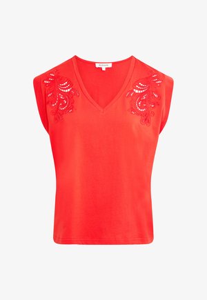 Morgan, MORGAN MORGAN V-NECK SHORT-SLEEVE T-SHIRT - T-shirt print - rouge vif