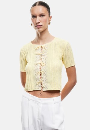 SHORT SLEEVE - Neuletakki - yellow
