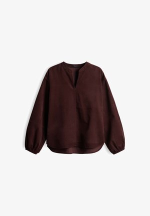 OPUS, LOOSE FIT TUNIC SHAPE - Bluse - cherry jam