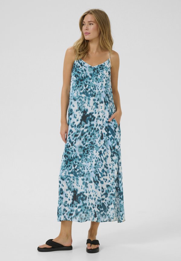 KATHORA - Maxikleid - teal leopard print