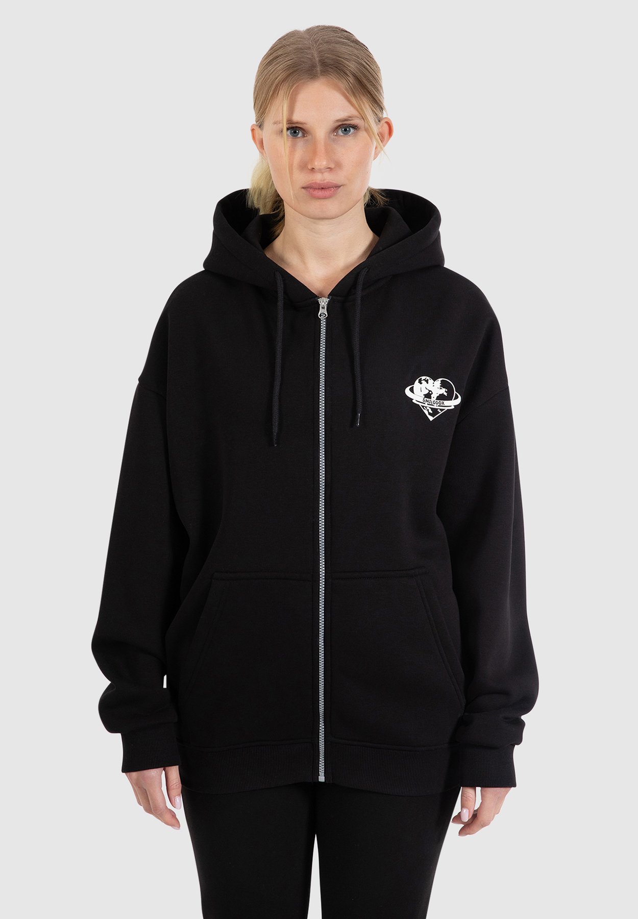 AMORA FULL ZIP HOODIE BACK PRINT