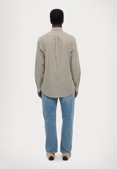 Polo Ralph Lauren SLIM FIT STRIPED STRETCH POPLIN SHIRT - Marškiniai - new olive/white