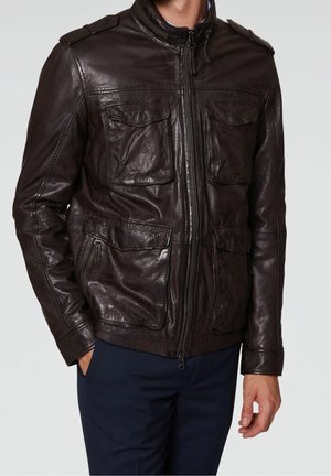 Lederjacke - dark brown
