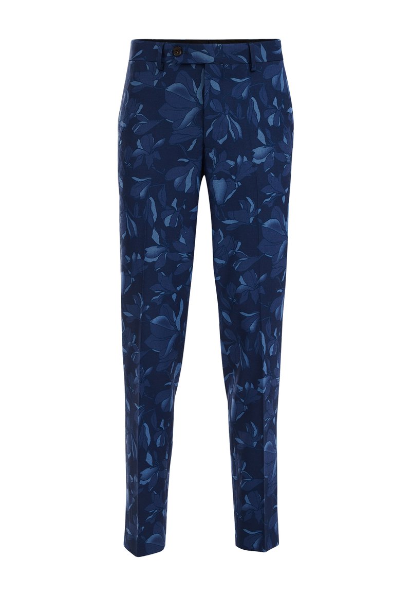 WE Fashion Broek blauw gemêleerd