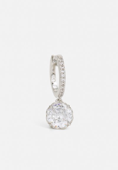 kate spade new york PAVE HUGGIES - Обеци - clear/silver-coloured