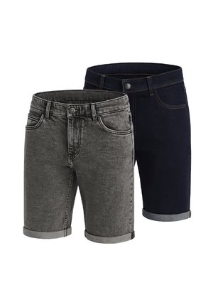 SET OF 2 - Denimshorts - grey/dark blue