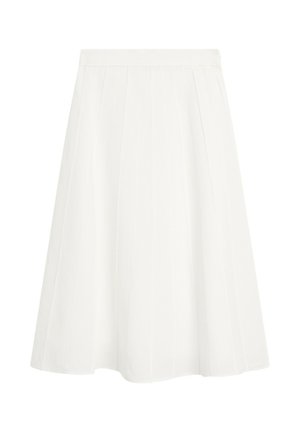 Massimo Dutti WITH SEAM DETAILS - A-line skirt - white