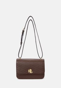 Lauren Ralph Lauren STITCHED NAPPA LEATHER MEDIUM SOPHEE BAG - Keresztpántos táska - dark mahogany