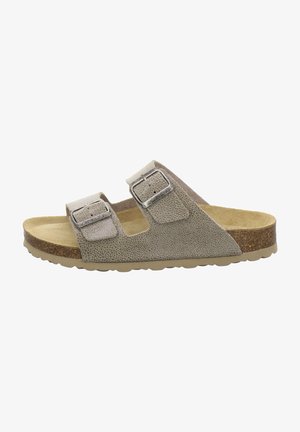 Mules - beige reptil