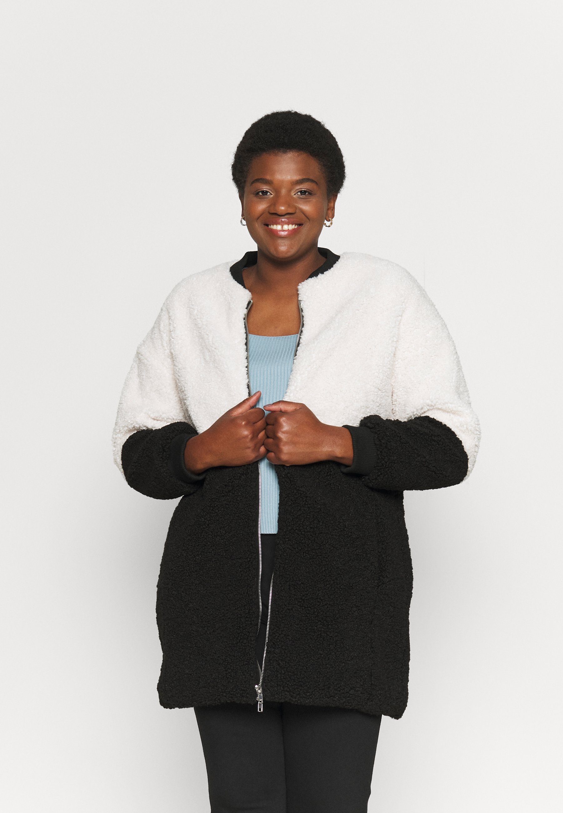 CAPSULE by Simply Be Winterjas - black/cream/zwart - Zalando.nl