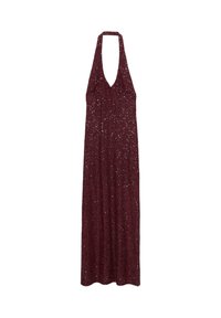SEQUINNED HALTER - Galajurk - dark red