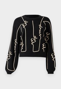 OBJTHESS VERI PULLOVER - Camisola - black/sandshell