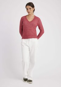 BZB COL V UNI - Pullover - rouge rosé