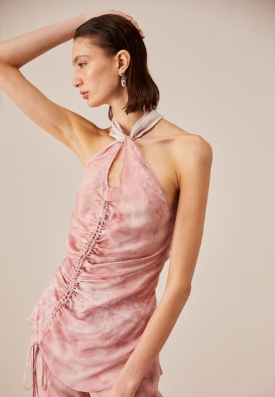 Materiel GATHERED HALTER - Μπλούζα - dyed pink