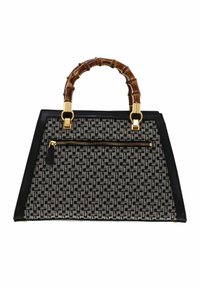 Guess STEPHI BAMBOO SATCHEL - Borsa a mano - black logo