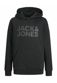 Jack & Jones Junior JJECORP LOGO HOOD - Mikina s kapucí - black