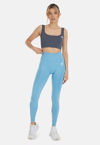 SQUATPROOF ROW SEAMLESS HIGH WAISTED SPORT  - Pajkice – hlače - sky blue
