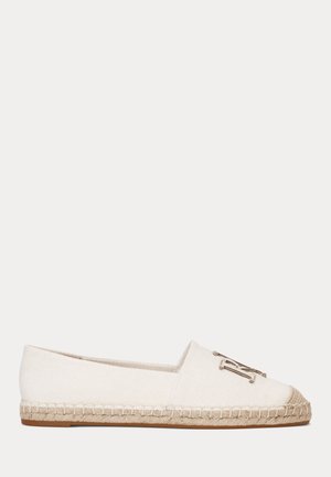 Lauren Ralph Lauren CAMERYN III CANVAS & LEATHER ESPADRILLE - Espadrile - soft white