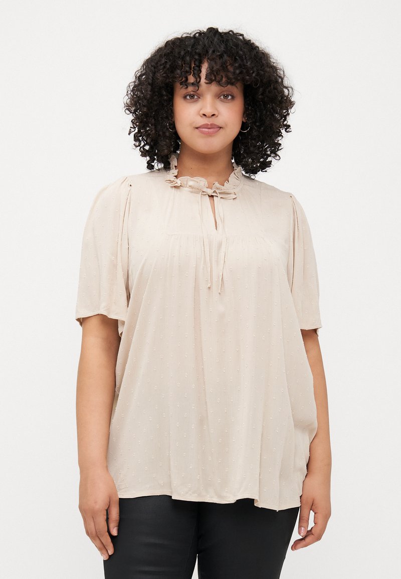 ONLY Carmakoma - CARELEANOR LIFE - Blouse - pumice stone, Enlarge