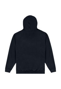 Felpa nera con cappuccio realizzata in tessuto morbido, con una vestibilità comoda, maniche lunghe e polsini a costine per una silhouette confortevole.