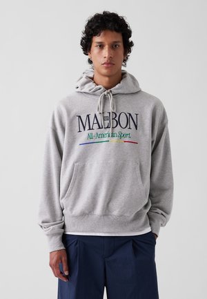 GAP, MALBON HEAVYWEIGHT LOGO UNISEX - Sudadera con capucha - light heather grey