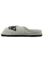 Chaussons Femme Haflinger Gris Avec Motif Chien - Laine, Pantoufles, Pointure Sélectionnable