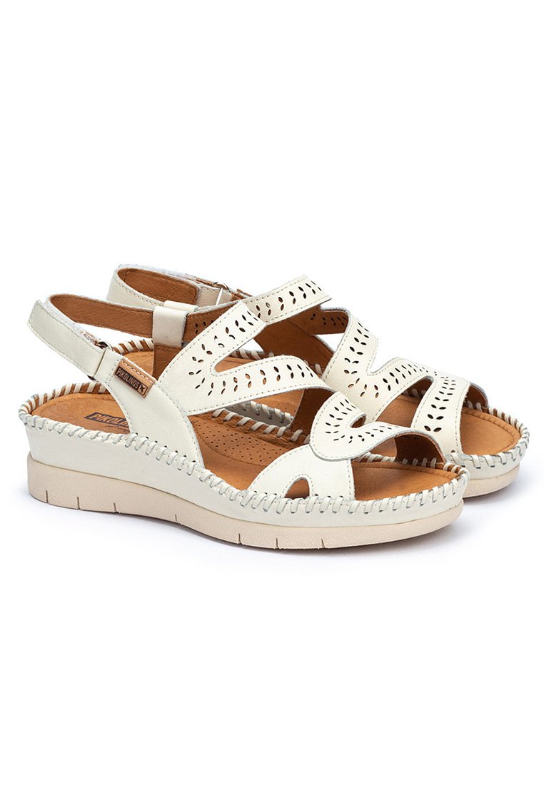 Pikolinos ALTEA - Sandalias de cuña - nata/blanco - Zalando.es